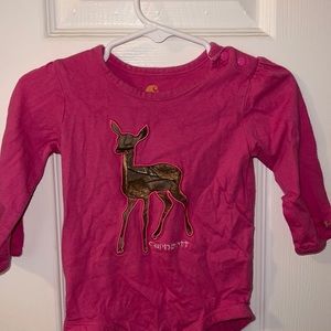 Long sleeve Carhartt button snap shirt- size 9 months